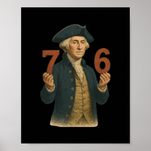 Póster 6-7 7-6 George Washington Seis Siete Americano