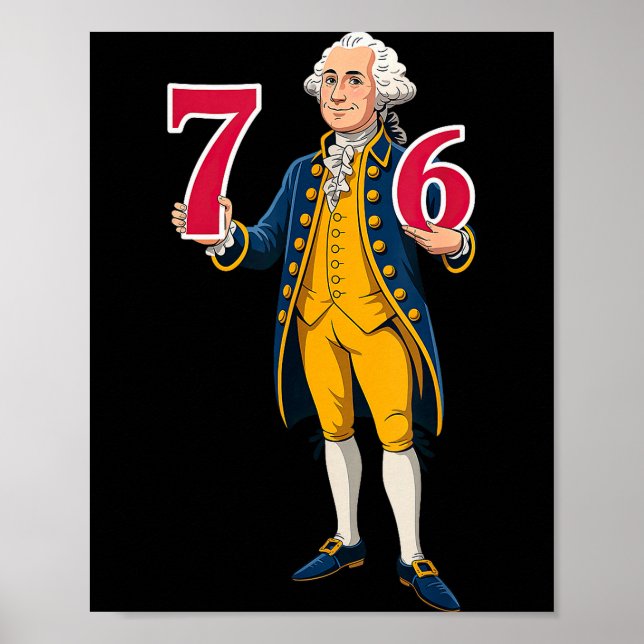 Póster 6 7 7 6 Jorge Washington Seis Siete  (Frente)