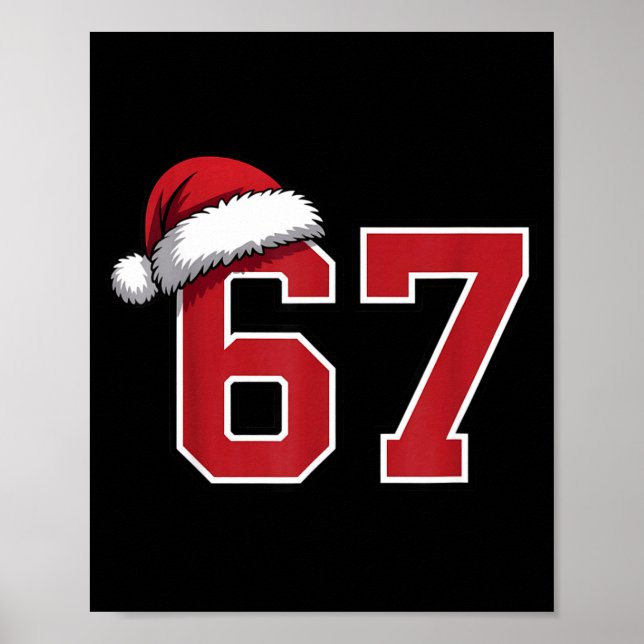 Póster 6 7 Christmas 67 Santa Six Seven Funny Christmas B (Frente)