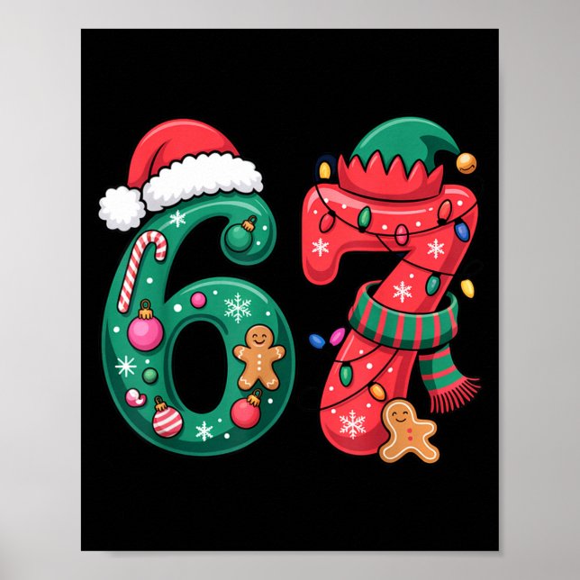 Póster 6 7 Christmas Duo Meme Outfit For Funny Holiday Hu (Frente)