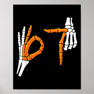Póster 6 7 Disfraz divertido de Halloween 67 Manos de esq