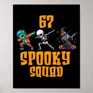 Póster 6 7 Halloween 67 Meme Seis Siete 6 7 Equipo Espelu