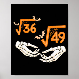 Póster 6 7 Halloween Matemáticas Raíz Cuadrada 67 Meme Ge