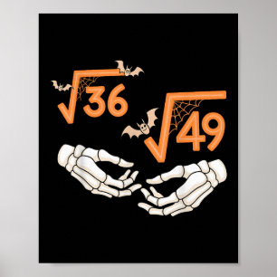Póster 6 7 Halloween Matemáticas Raíz Cuadrada 67 Meme Ge