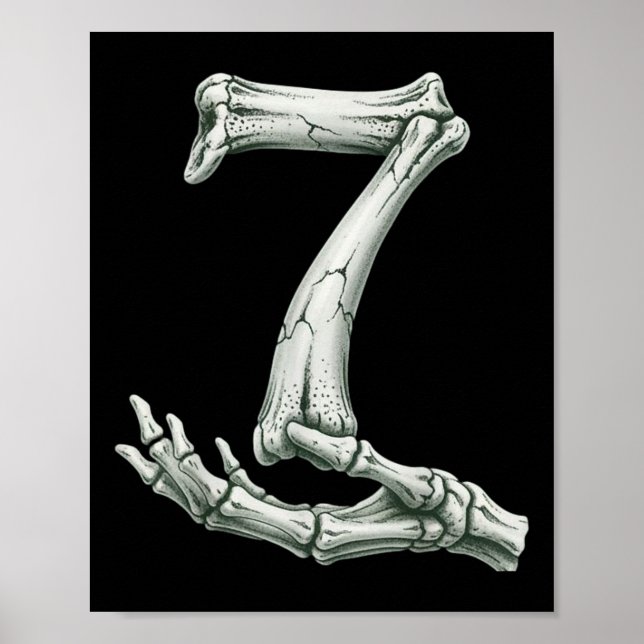 Póster 6 7 Halloween Skeleton Funny 67 Meme Gen Alpha Six (Frente)