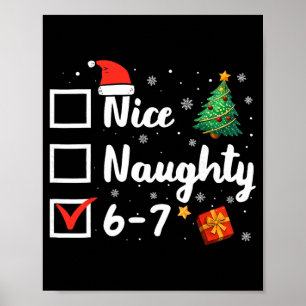 Póster 6-7 Meme Bonito Travieso 67 Navidad Divertido