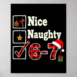 Póster 6-7 Meme Bonito Travieso 67 Navidad Rotura Cerebra