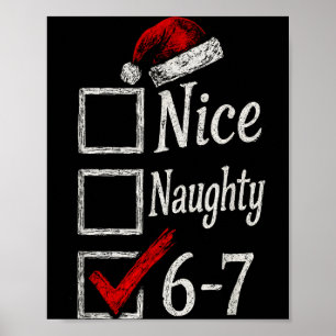 Póster 6-7 Meme Bonito Travieso 67 Navidad Rotura Cerebra