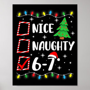 Póster 6-7 Meme Bonito Travieso 67 Navidad Rotura Cerebra