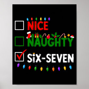 Póster 6-7 Meme Bonito Travieso Seis Siete 67 Navidad