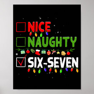 Póster 6-7 Meme Bonito Travieso Seis Siete 67 Navidad Div