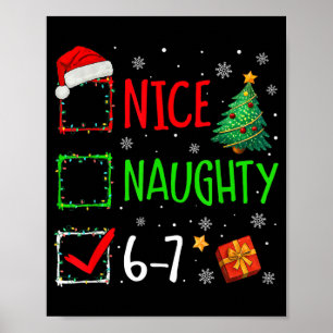 Póster 6-7 Meme Divertido Navideño 67 Cerebro podrido Gra