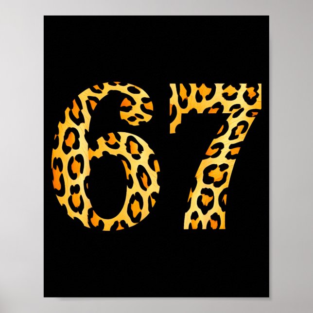 Póster 6-7 Meme Leopard Cheetah Cool Six-seven  (Frente)