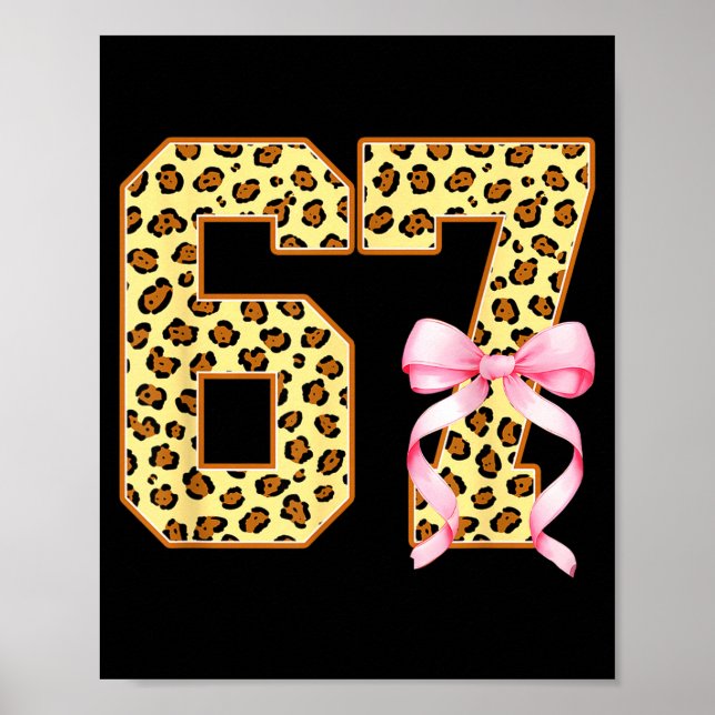 Póster 6-7 Meme Leopardo Guepardo Cool Seis-siete Diverti (Frente)