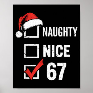 Póster 6-7 Meme Navidad Travieso Bueno 67 Seis Siete Dive