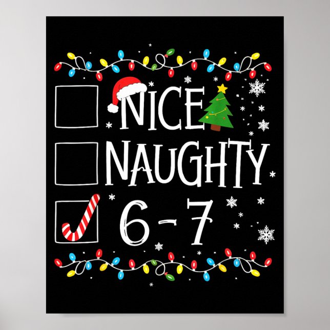 Póster 6-7 Meme Nice Naughty 67 Christmas  (Frente)