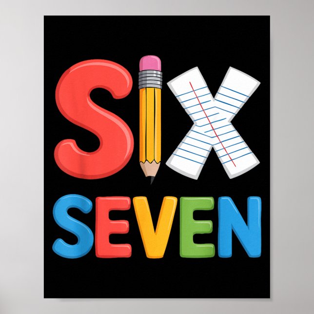 Póster 6 7 Meme School Teacher Boys Girls Viral Trend Out (Frente)