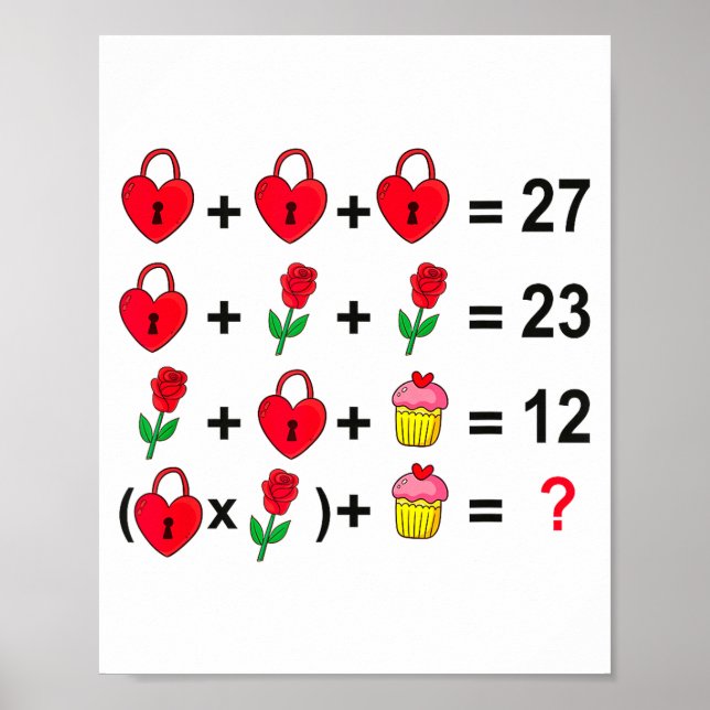 Póster 6 7 Meme Seis Siete Día de San Valentín 67 Haz las (Frente)