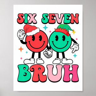 Póster 6 7 Meme Seis Siete Navidad Divertido 67 Navidad C