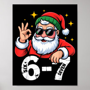 Póster 6 7 Meme Seis Siete Navidad Gen Z Alpha Adolescent