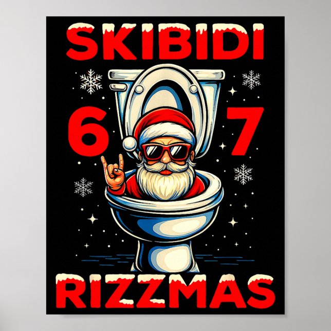 Póster 6-7 Meme Slang Christmas Nice Naughty 67 Funny  (Frente)