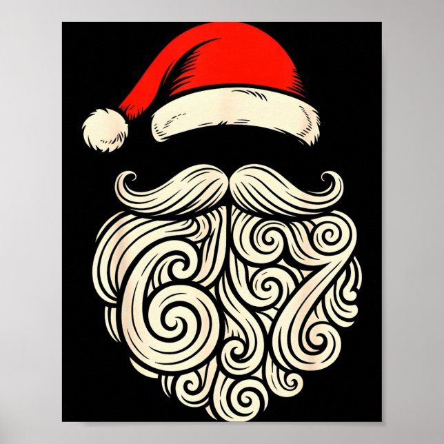Póster 6 7 Navidad 67 Santa Seis Siete Navidad Chicos Te (Frente)