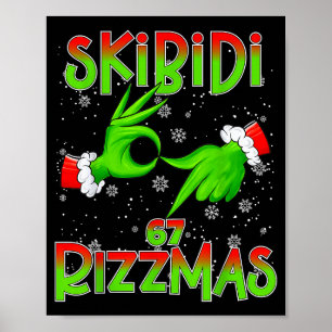 Póster 6 7 Navidad Skibidi Rizzmas 67 Meme Gen Alpha Sl