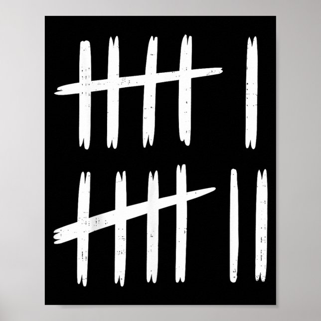 Póster 6 7 Number 67 Six Seven Tally Marks Meme Mens Boys (Frente)