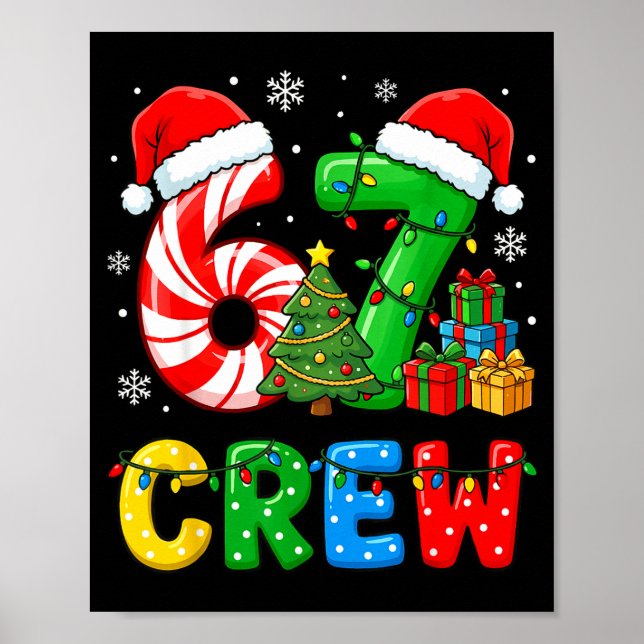 Póster 6 7 Pajamas Six Seven Matching Ugly Christmas 67 F (Frente)