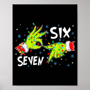 Póster 6 7 Seis Siete Gen Z Alpha Meme Lenguaje de Moda F