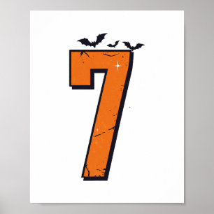 Póster 6 7 Seis Siete Meme Pareja Disfraz de Halloween Co