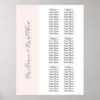 6 Cuadro | Sencilla y elegante tabla de asientos d