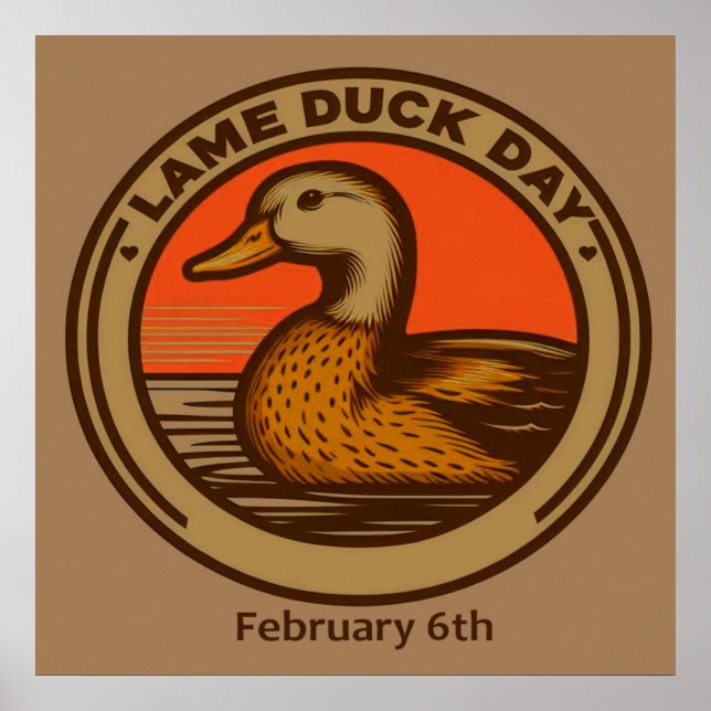 Póster 6 de febrero - Día del Pato Cojo (Frente)