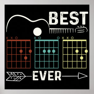 Póster 6 divertidos mejores acorde de guitarra Papá es el