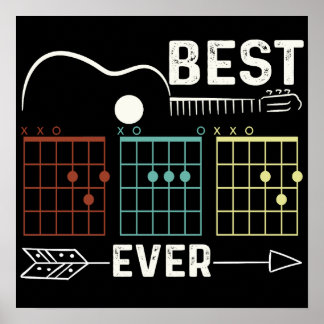 Póster 6 divertidos mejores acorde de guitarra Papá es el