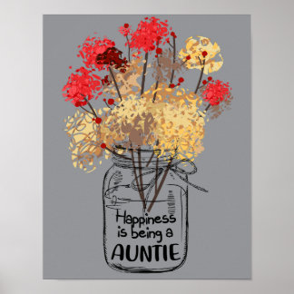 Póster 6 Encantadora Felicidad Floral de Mamá Es Ser una