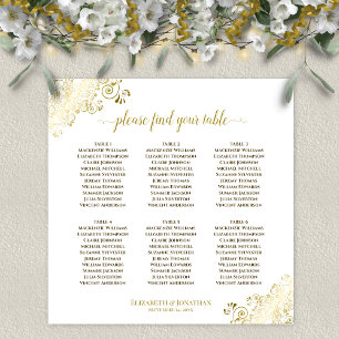 Póster 6 Tabla de asientos de Boda de tabla Fragmentos de