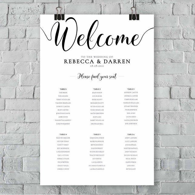 Póster 6 Tabla de asientos del Boda de tabla (Subido por el creador)