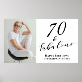 Póster 70 and Fabulous Seventy Birthday Photo Script 