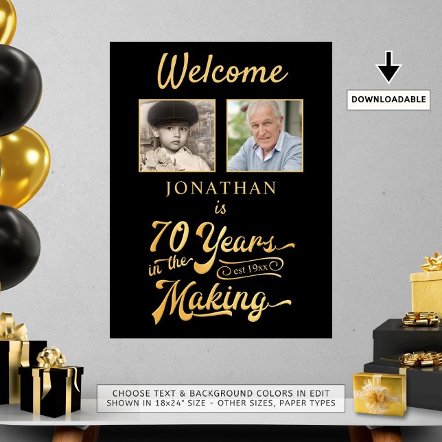 Póster 70 AÑOS DE Bienvenida por cumpleaños en la realiza (Subido por el creador)