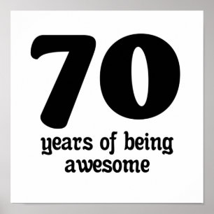 Póster 70 años de ser asombroso