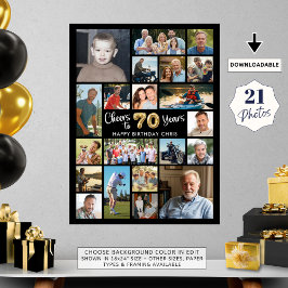 Póster 70 años del oro negro 21 festejos a años