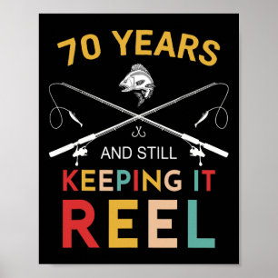 Póster 70 años y todavía manteniéndolo Reel Cumpleaños 70