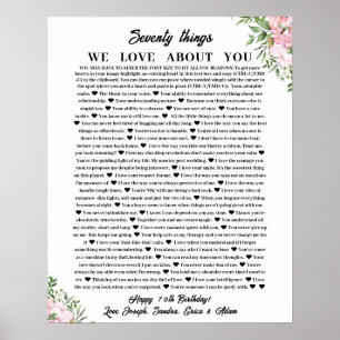 Póster 70 razones por las que amamos