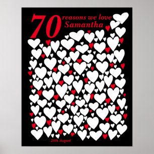 Póster 70 Razones por las que te queremos Black Red