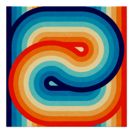 Póster 70s Double Wave