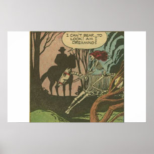 Póster 70s Golden age horror comics scary retro comic