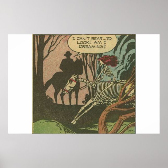 Póster 70s Golden age horror comics | scary retro comic (Frente)