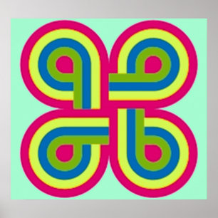 Póster 70s poster retro ningún 1