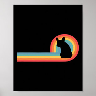 Póster - 70s Retro Arcoíris Dueño de Mascota Perro Lindo